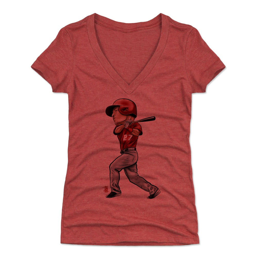 Mike Trout Women's V-Neck T-Shirt | 500 LEVEL