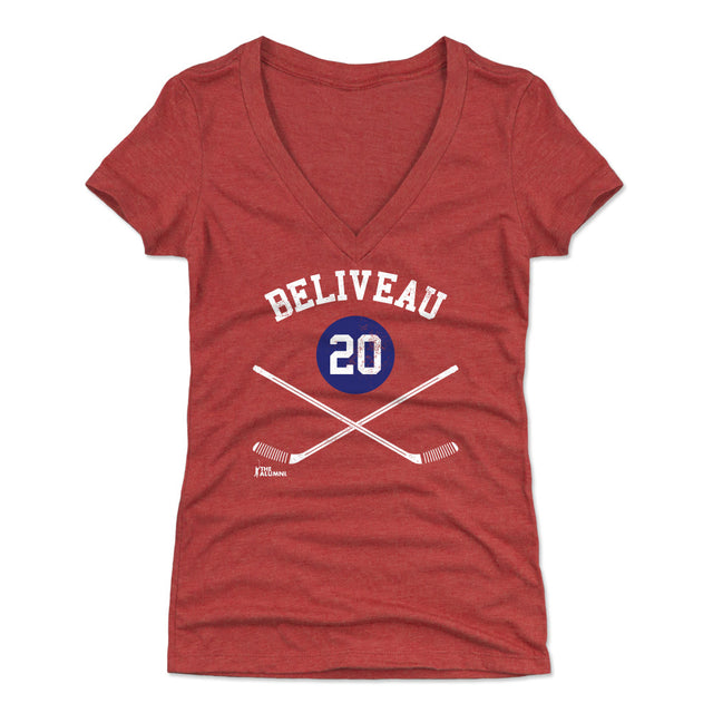 Jean Beliveau Women's V-Neck T-Shirt | 500 LEVEL