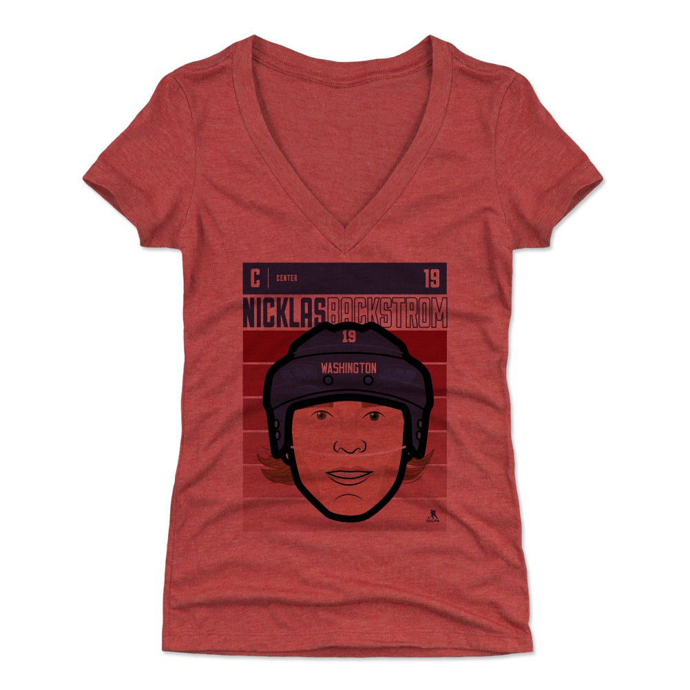 Nicklas Backstrom Women's V-Neck T-Shirt | 500 LEVEL