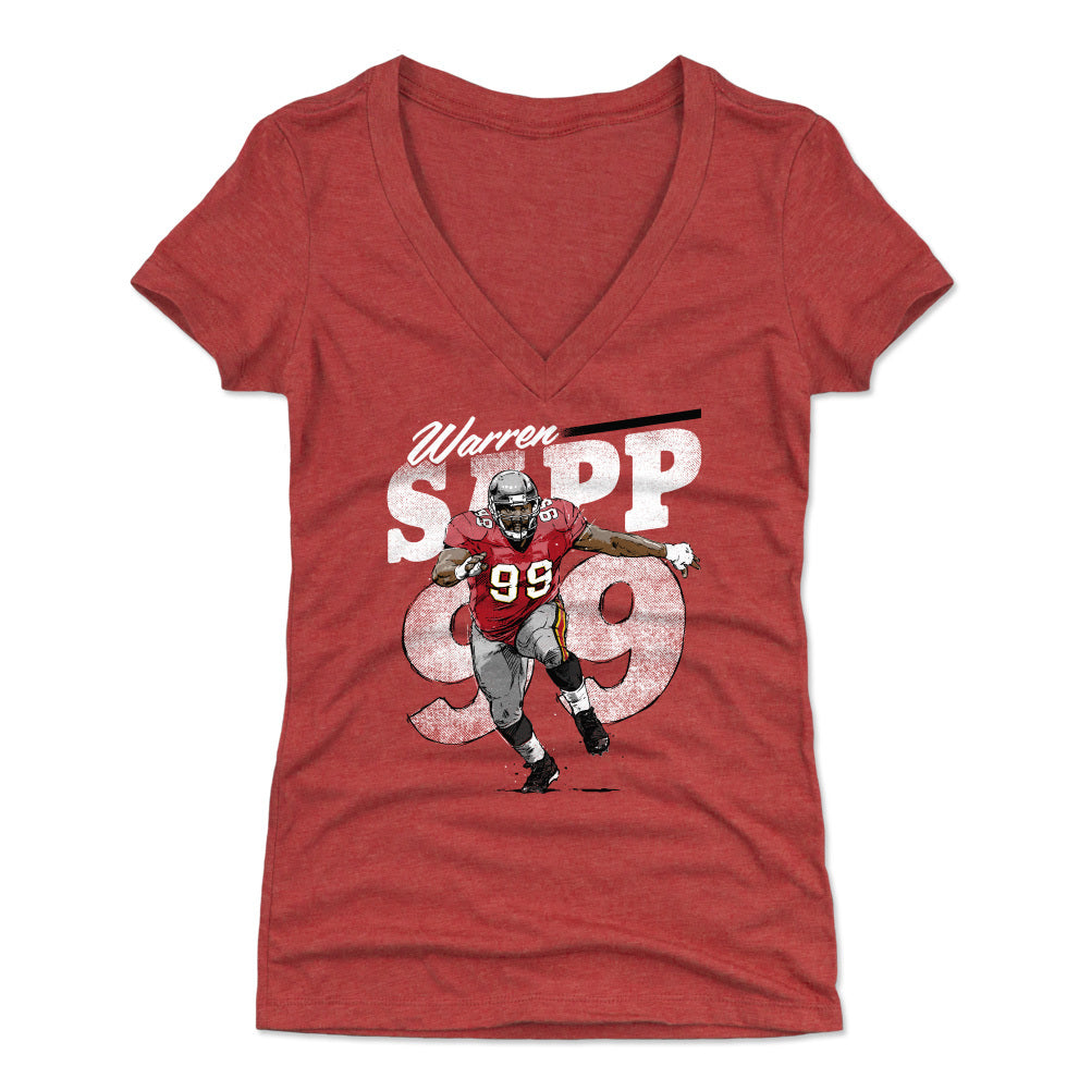 Warren Sapp Women's V-Neck T-Shirt | 500 LEVEL