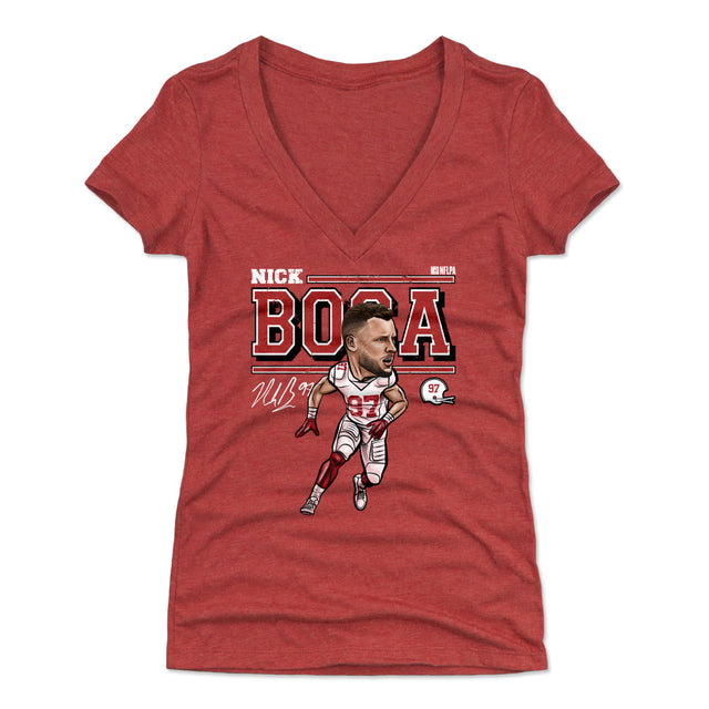 Nick Bosa Women's V-Neck T-Shirt | 500 LEVEL