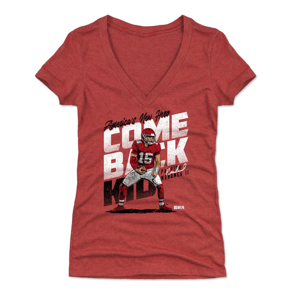 Patrick Mahomes Women&#39;s V-Neck T-Shirt | 500 LEVEL