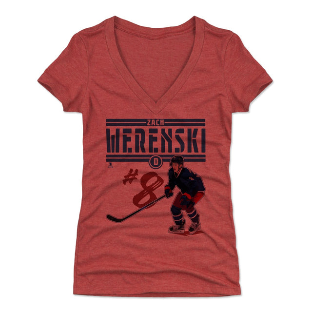Zach Werenski Women's V-Neck T-Shirt | 500 LEVEL