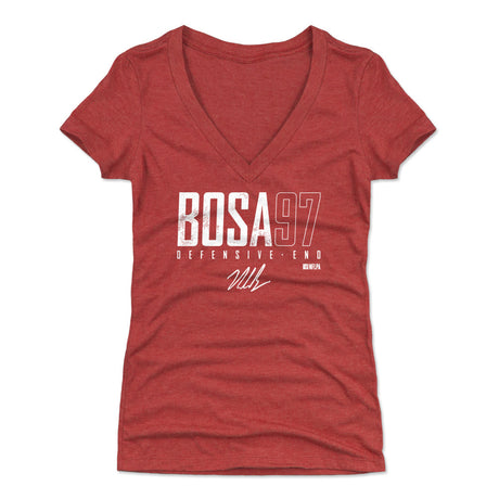 Nick Bosa Women's V-Neck T-Shirt | 500 LEVEL