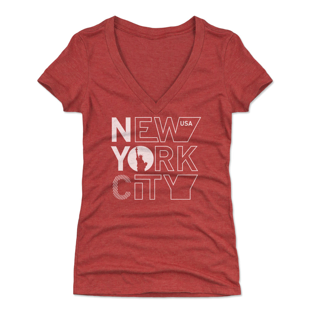 New York Women's V-Neck T-Shirt | 500 LEVEL