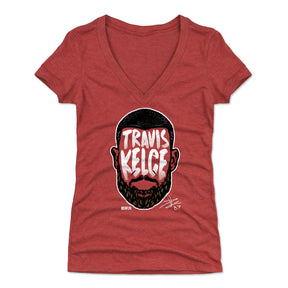 Travis Kelce Women's V-Neck T-Shirt | 500 LEVEL
