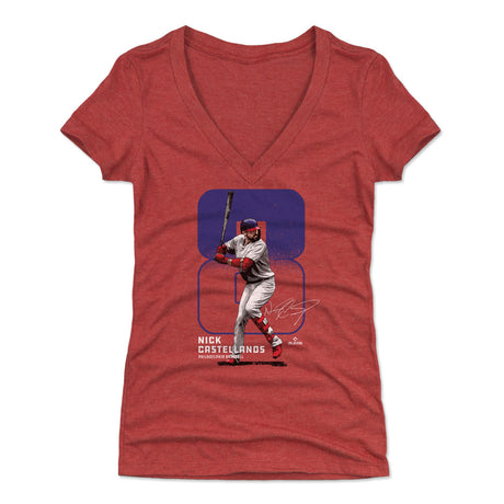 Nick Castellanos Women's V-Neck T-Shirt | 500 LEVEL