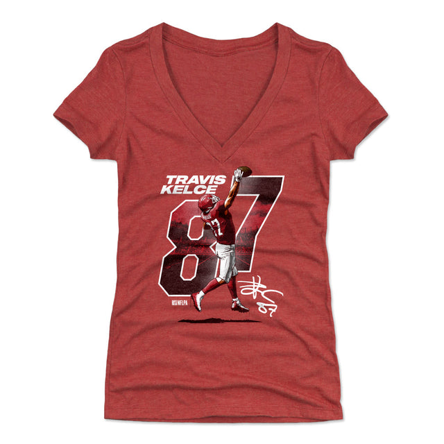 Travis Kelce Women's V-Neck T-Shirt | 500 LEVEL