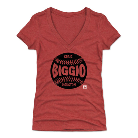 Craig Biggio Women's V-Neck T-Shirt | 500 LEVEL