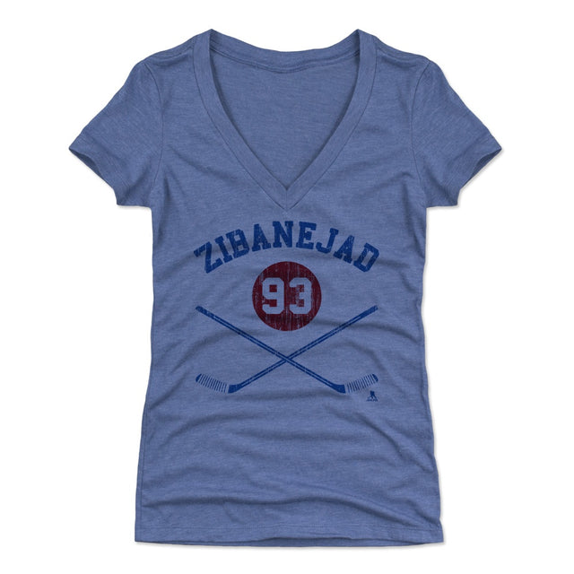 Mika Zibanejad Women's V-Neck T-Shirt | 500 LEVEL