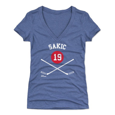 Joe Sakic Women's V-Neck T-Shirt | 500 LEVEL