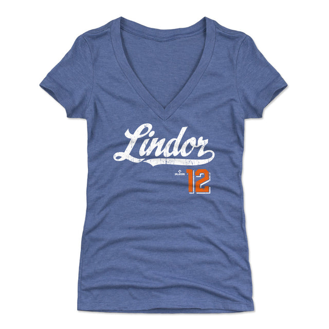 Francisco Lindor Women's V-Neck T-Shirt | 500 LEVEL