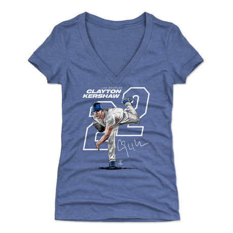 Clayton Kershaw Women's V-Neck T-Shirt | 500 LEVEL
