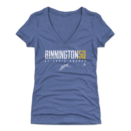Jordan Binnington Women's V-Neck T-Shirt | 500 LEVEL