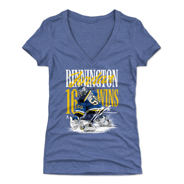 Jordan Binnington Women's V-Neck T-Shirt | 500 LEVEL