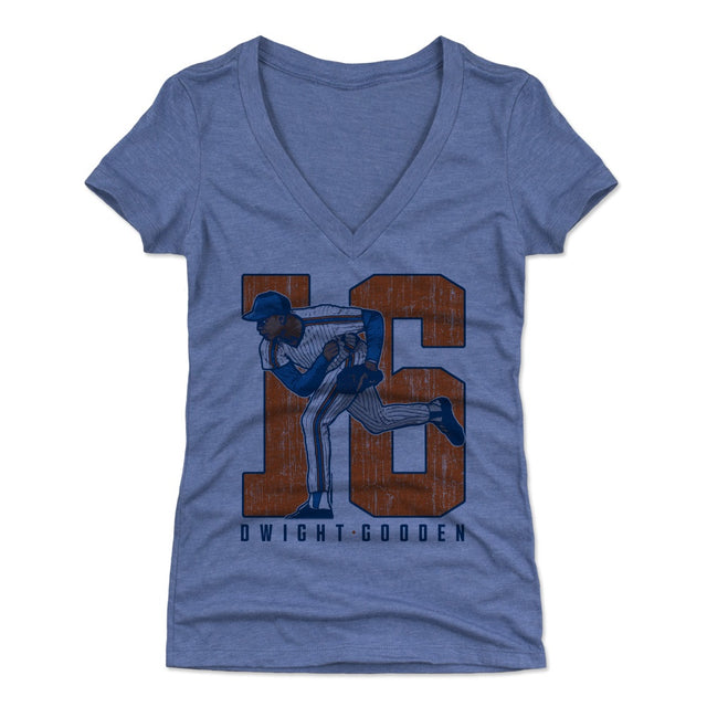 Dwight Gooden Women's V-Neck T-Shirt | 500 LEVEL
