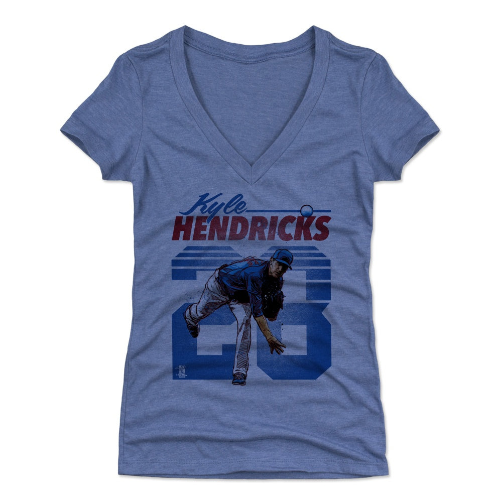 Kyle Hendricks Women&#39;s V-Neck T-Shirt | 500 LEVEL