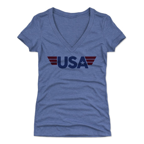 USA Women's V-Neck T-Shirt | 500 LEVEL