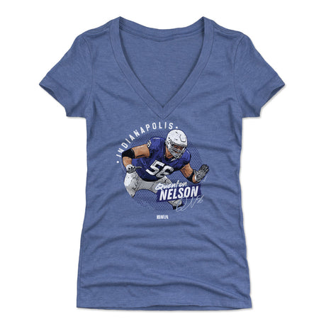 Quenton Nelson Women's V-Neck T-Shirt | 500 LEVEL