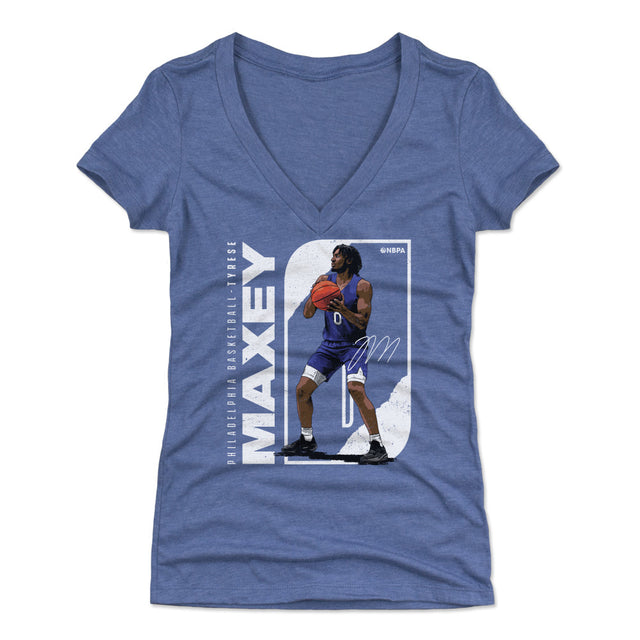 Tyrese Maxey Women's V-Neck T-Shirt | 500 LEVEL