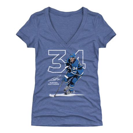 Auston Matthews Women's V-Neck T-Shirt | 500 LEVEL