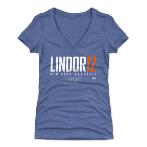 Francisco Lindor Women's V-Neck T-Shirt | 500 LEVEL