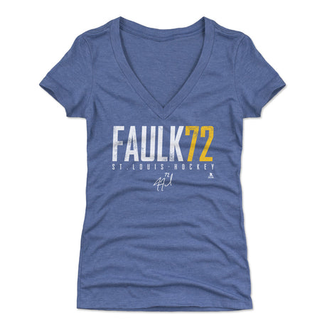 Justin Faulk Women's V-Neck T-Shirt | 500 LEVEL