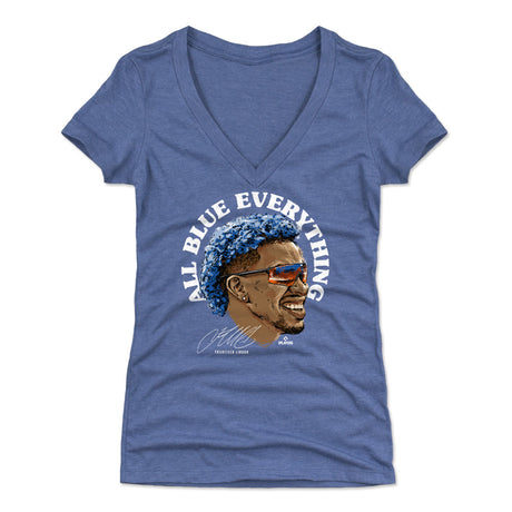 Francisco Lindor Women's V-Neck T-Shirt | 500 LEVEL
