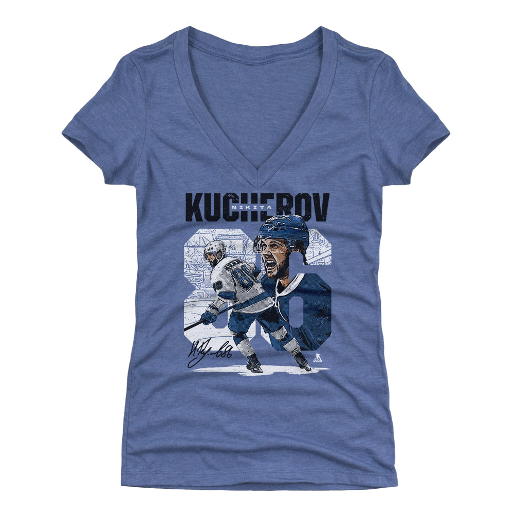 Nikita Kucherov Women's V-Neck T-Shirt | 500 LEVEL