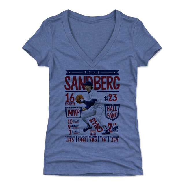 Ryne Sandberg Women's V-Neck T-Shirt | 500 LEVEL