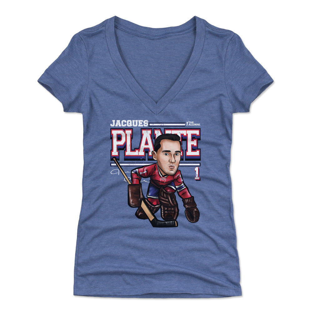 Jacques Plante Women's V-Neck T-Shirt | 500 LEVEL