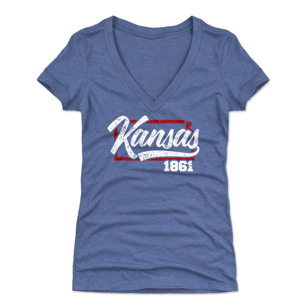 Kansas Women&#39;s V-Neck T-Shirt | 500 LEVEL