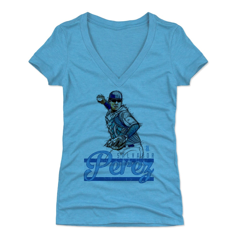 Salvador Perez Women's V-Neck T-Shirt | 500 LEVEL