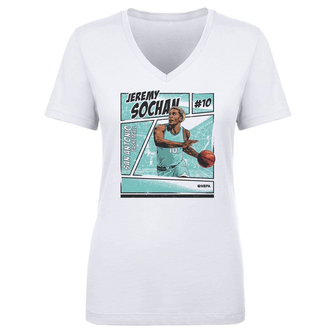 Jeremy Sochan Women&#39;s V-Neck T-Shirt | 500 LEVEL