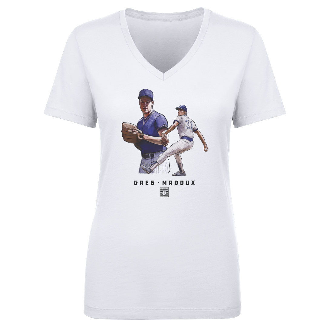 Greg Maddux Women's V-Neck T-Shirt | 500 LEVEL