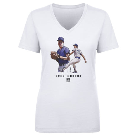Greg Maddux Women's V-Neck T-Shirt | 500 LEVEL