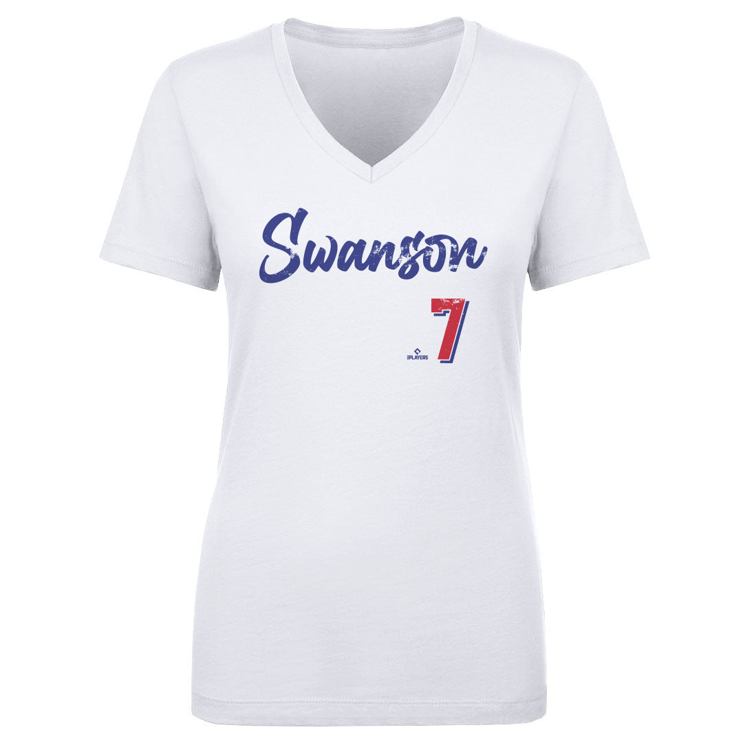 Dansby Swanson Women&#39;s V-Neck T-Shirt | 500 LEVEL