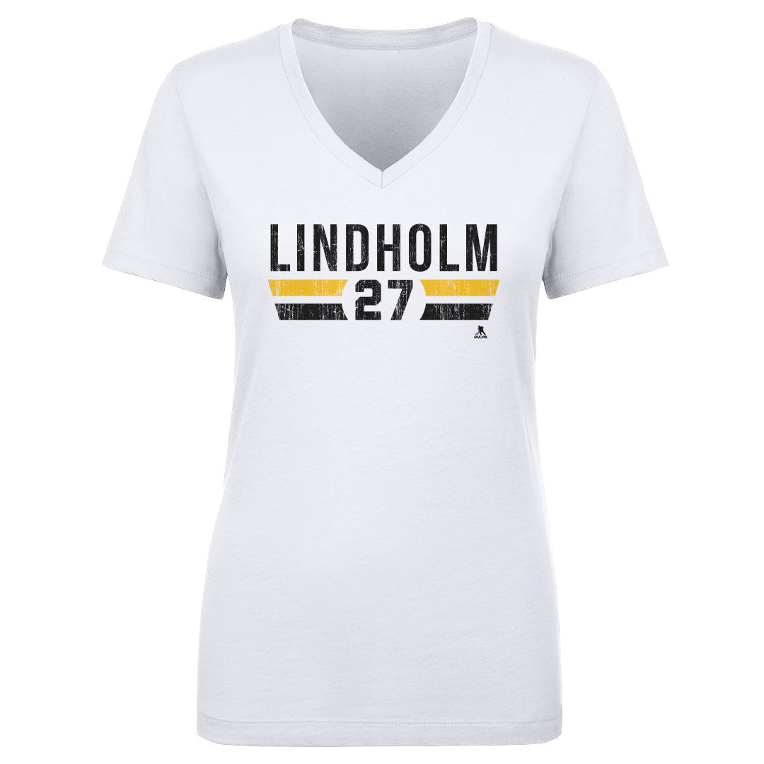 Hampus Lindholm Women's V-Neck T-Shirt | 500 LEVEL