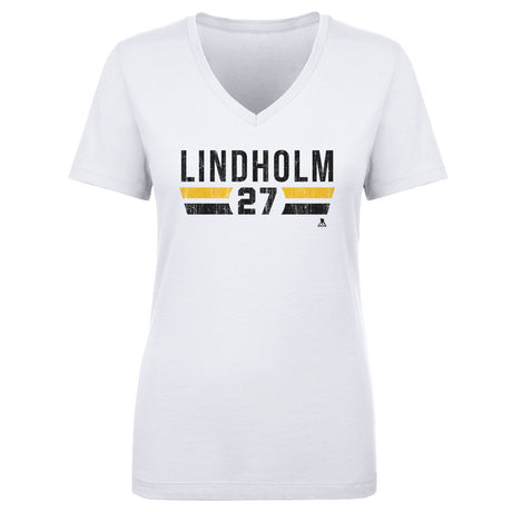 Hampus Lindholm Women's V-Neck T-Shirt | 500 LEVEL