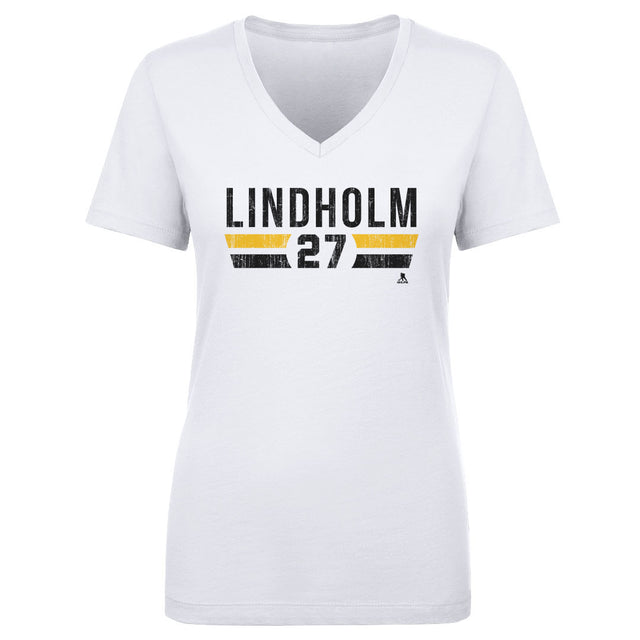Hampus Lindholm Women's V-Neck T-Shirt | 500 LEVEL