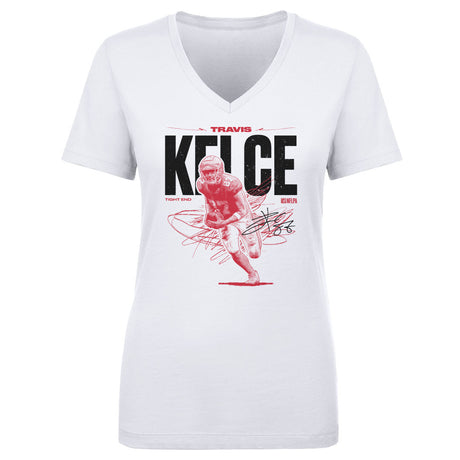 Travis Kelce Women's V-Neck T-Shirt | 500 LEVEL