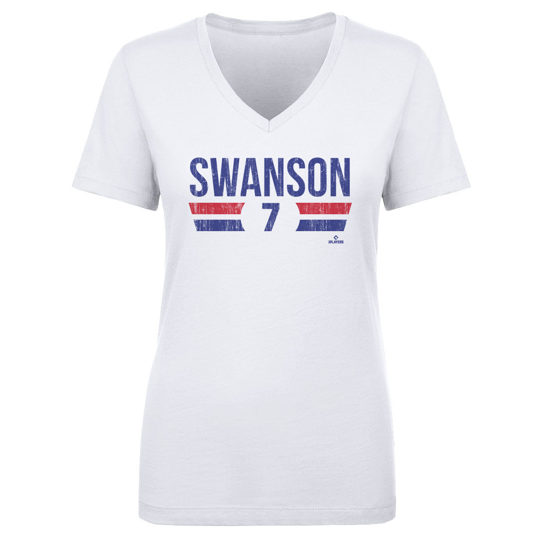 Dansby Swanson Women&#39;s V-Neck T-Shirt | 500 LEVEL