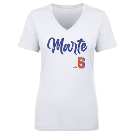Starling Marte Women's V-Neck T-Shirt | 500 LEVEL