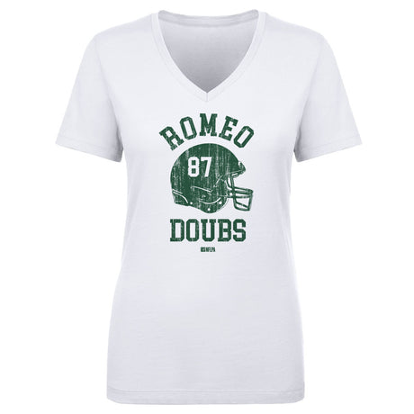 Romeo Doubs Women's V-Neck T-Shirt | 500 LEVEL