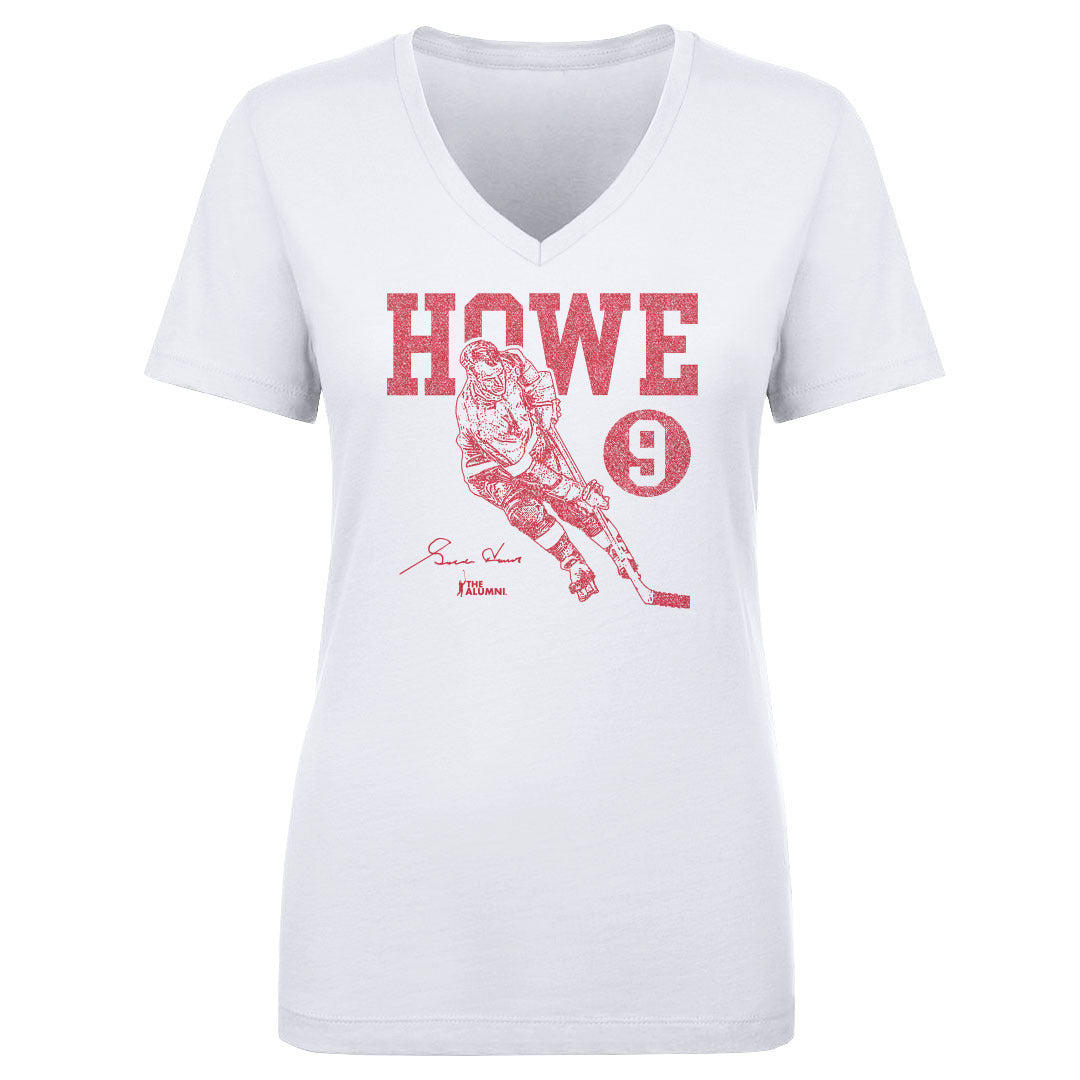 Gordie Howe Women's V-Neck T-Shirt | 500 LEVEL