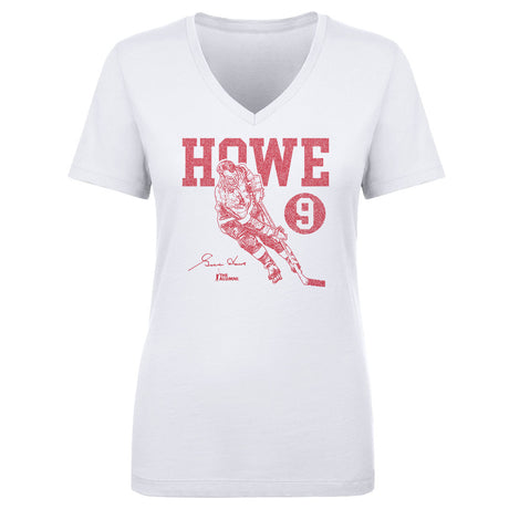 Gordie Howe Women's V-Neck T-Shirt | 500 LEVEL
