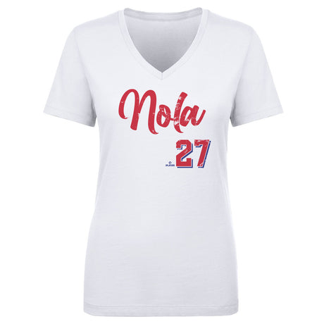 Aaron Nola Women's V-Neck T-Shirt | 500 LEVEL