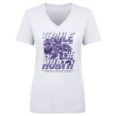 Lamar Jackson Women's V-Neck T-Shirt | 500 LEVEL