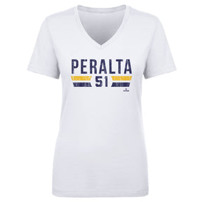 Freddy Peralta Women's V-Neck T-Shirt | 500 LEVEL