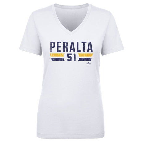 Freddy Peralta Women's V-Neck T-Shirt | 500 LEVEL